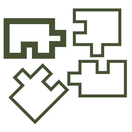 Ikon af puslespilsbrikker.